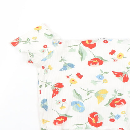 Womens UK Size M Zara Multicoloured Basic Blouse