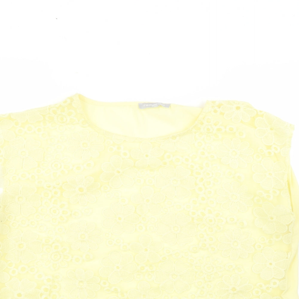 Womens UK Size 16 redherring Yellow Basic Blouse