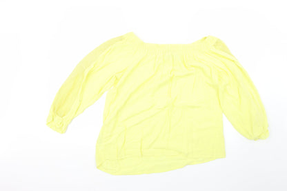 F&F Womens Yellow   Basic Blouse Size 14