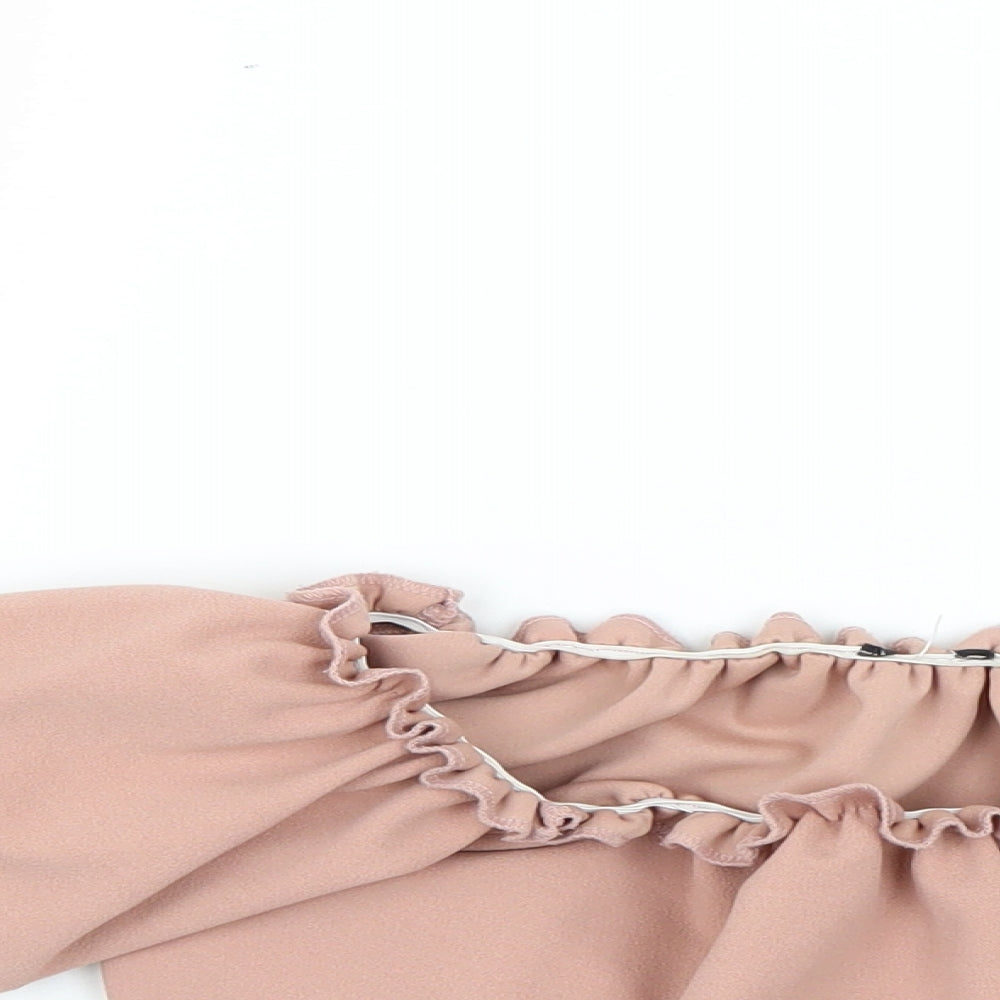Womens UK Size 8 New Look Pink Basic Blouse