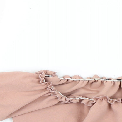 Womens UK Size 8 New Look Pink Basic Blouse