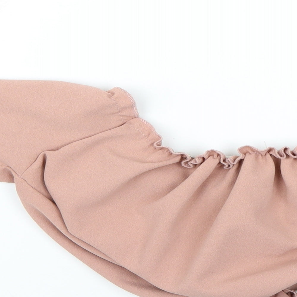 Womens UK Size 8 New Look Pink Basic Blouse