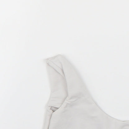 Womens UK Size 10 PRETTYLITTLETHING Grey Basic Blouse