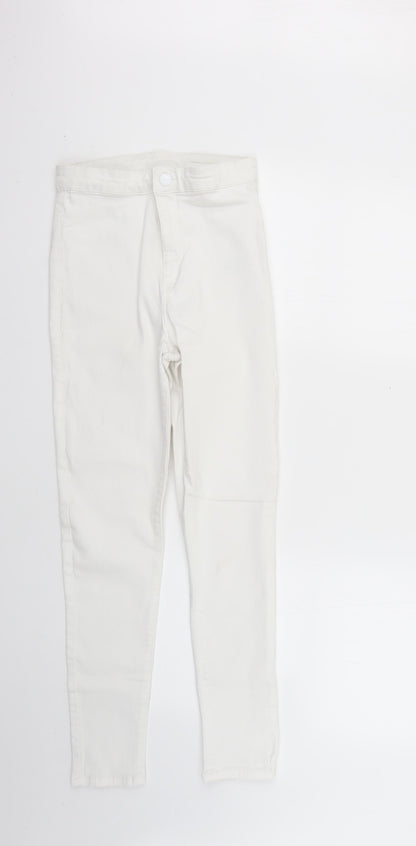 Topshop Womens White   Skinny Jeans Size 30 L25 in