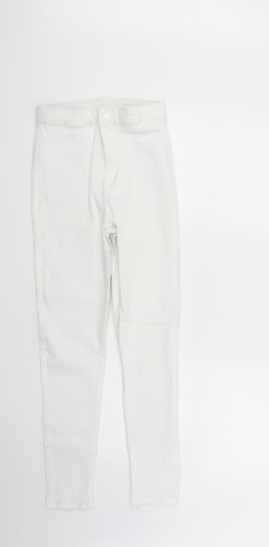 Topshop Womens White   Skinny Jeans Size 30 L25 in
