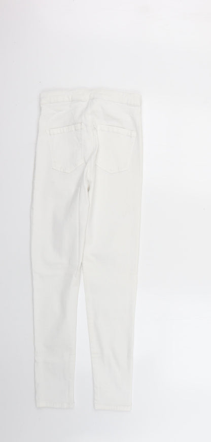 Topshop Womens White   Skinny Jeans Size 30 L25 in