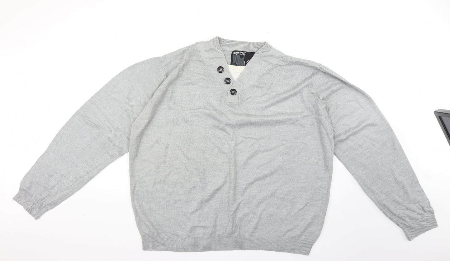 urban spirit Mens Grey   Pullover Jumper Size 2XL
