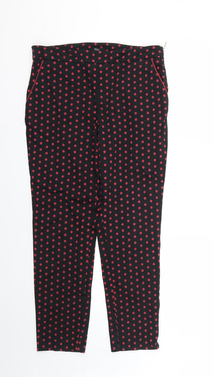 F&F Womens Black Polka Dot  Trousers   L25 in