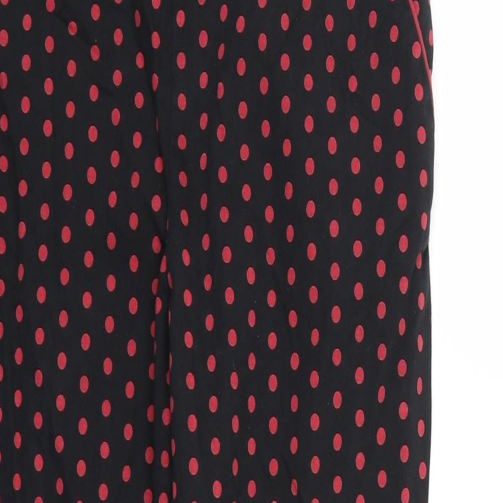 F&F Womens Black Polka Dot  Trousers   L25 in