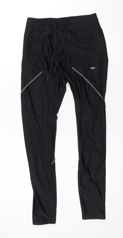 MP Womens Black  Jersey Capri Trousers Size S L26 in