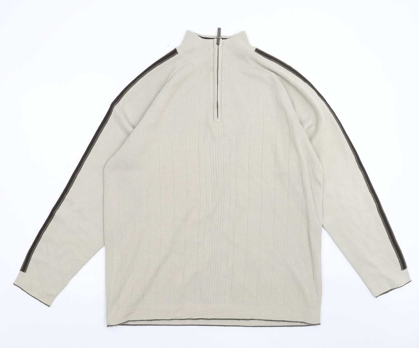 Womens UK Size L Preworn Beige Pullover Jumper