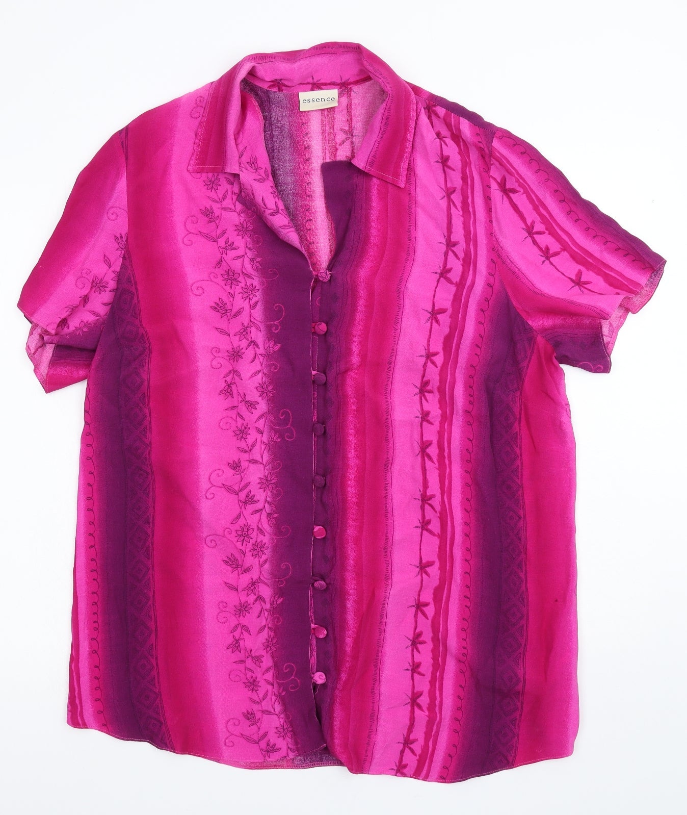 Womens UK Size 18 essence Pink Basic Blouse