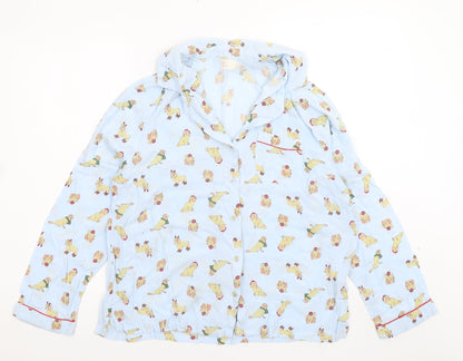 Cape Daisy Womens Blue   Basic Blouse Size 12  - Christmas dog