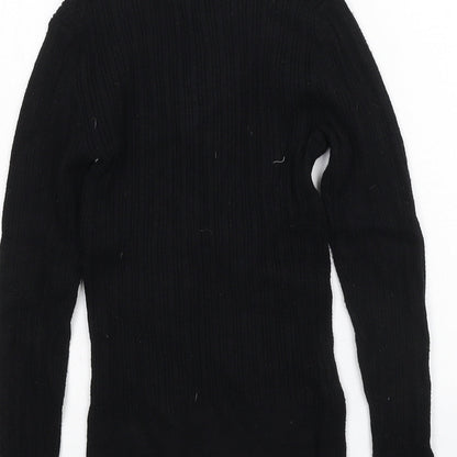 Primark Womens Black  Knit Pullover Jumper Size 10