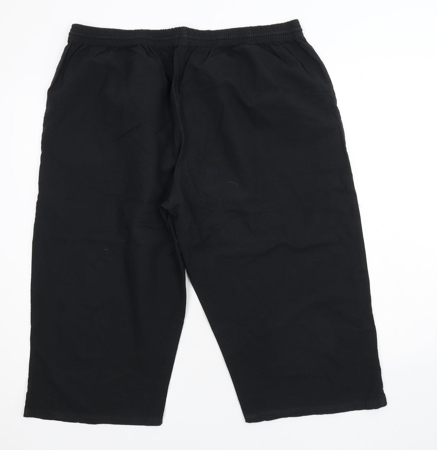 Mabel Womens Black   Cropped Trousers Size 2XL L20.5 in