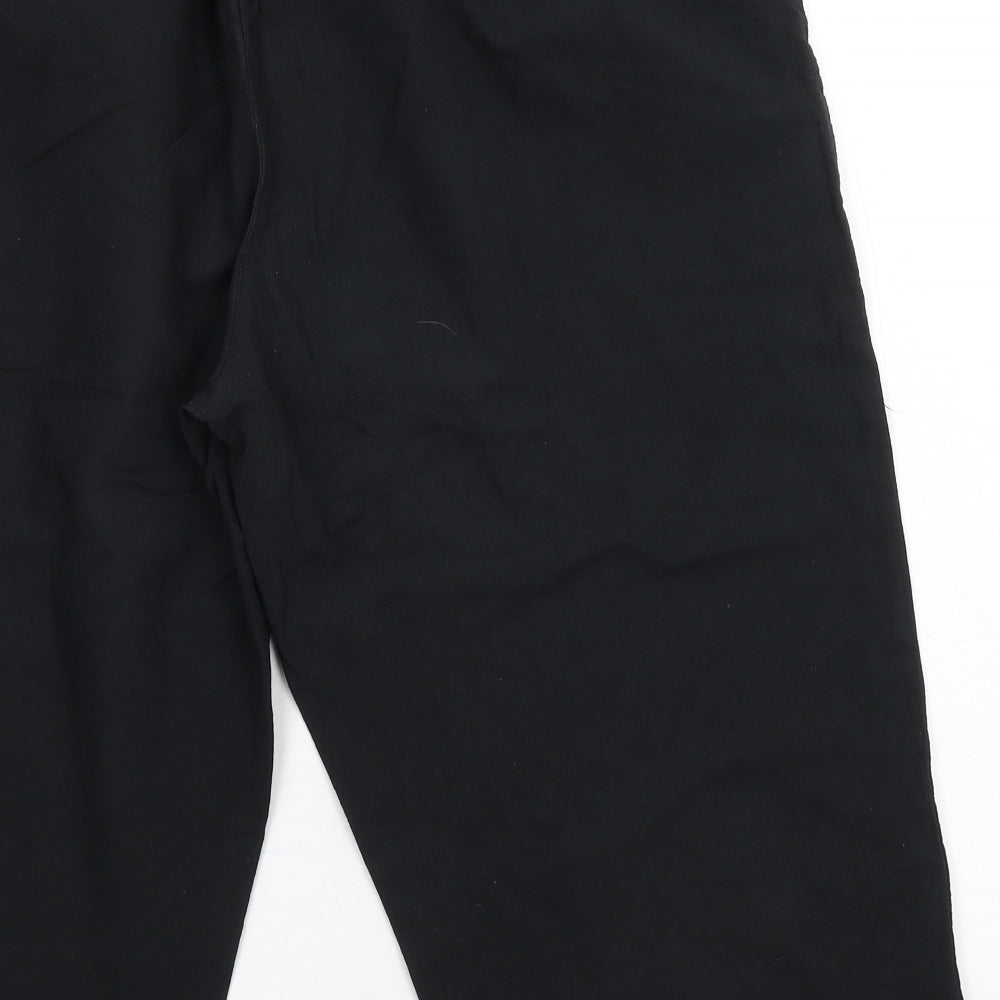 Mabel Womens Black   Cropped Trousers Size 2XL L20.5 in
