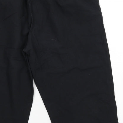 Mabel Womens Black   Cropped Trousers Size 2XL L20.5 in