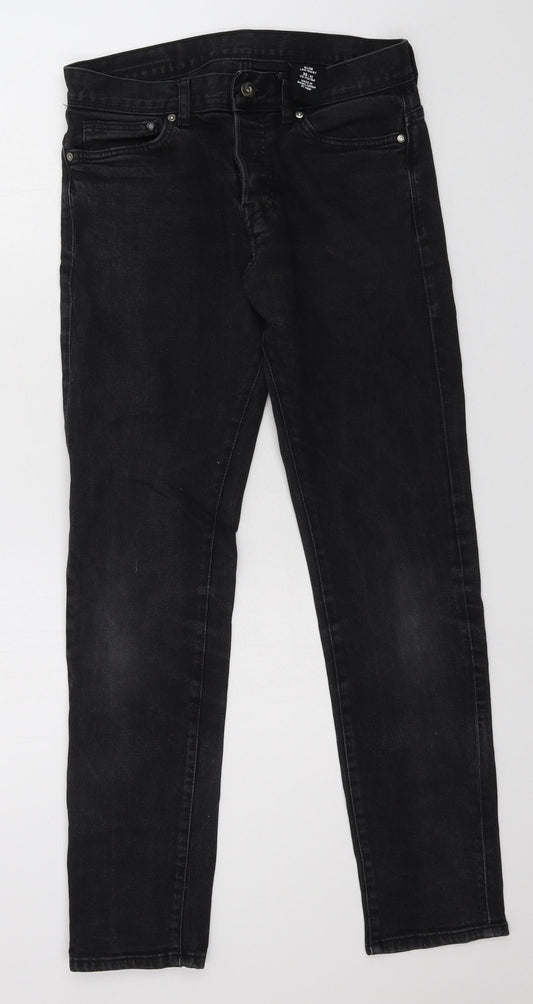 Womens UK Size 30 in H&M Regular Fit Skinny Grey Jeans