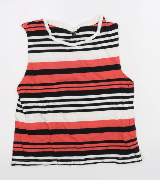 Womens UK Size 10 Topshop Multicoloured Basic Tank