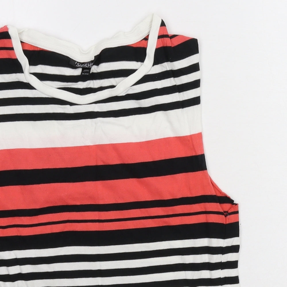 Womens UK Size 10 Topshop Multicoloured Basic Tank
