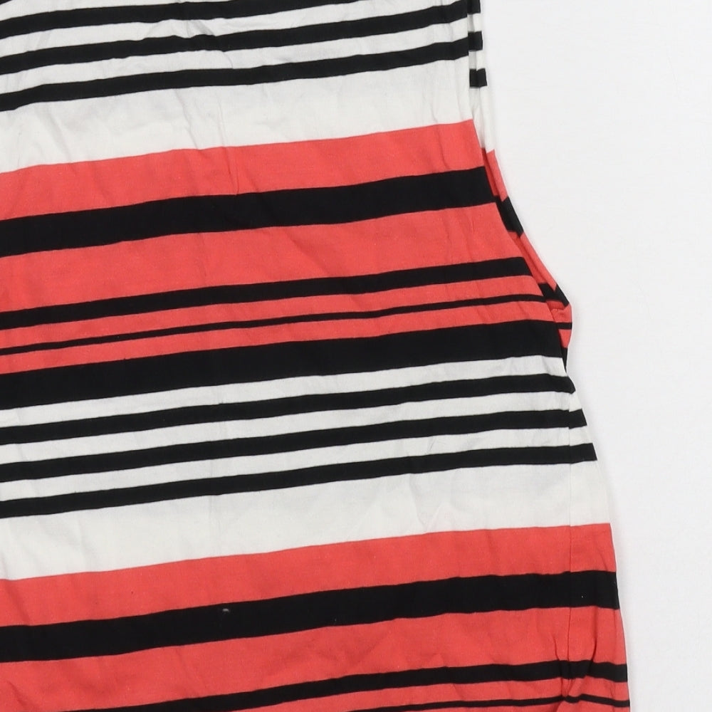Womens UK Size 10 Topshop Multicoloured Basic Tank