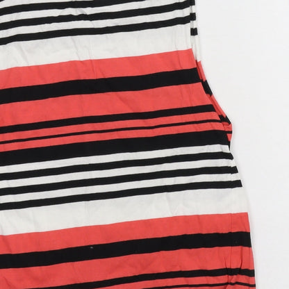 Womens UK Size 10 Topshop Multicoloured Basic Tank