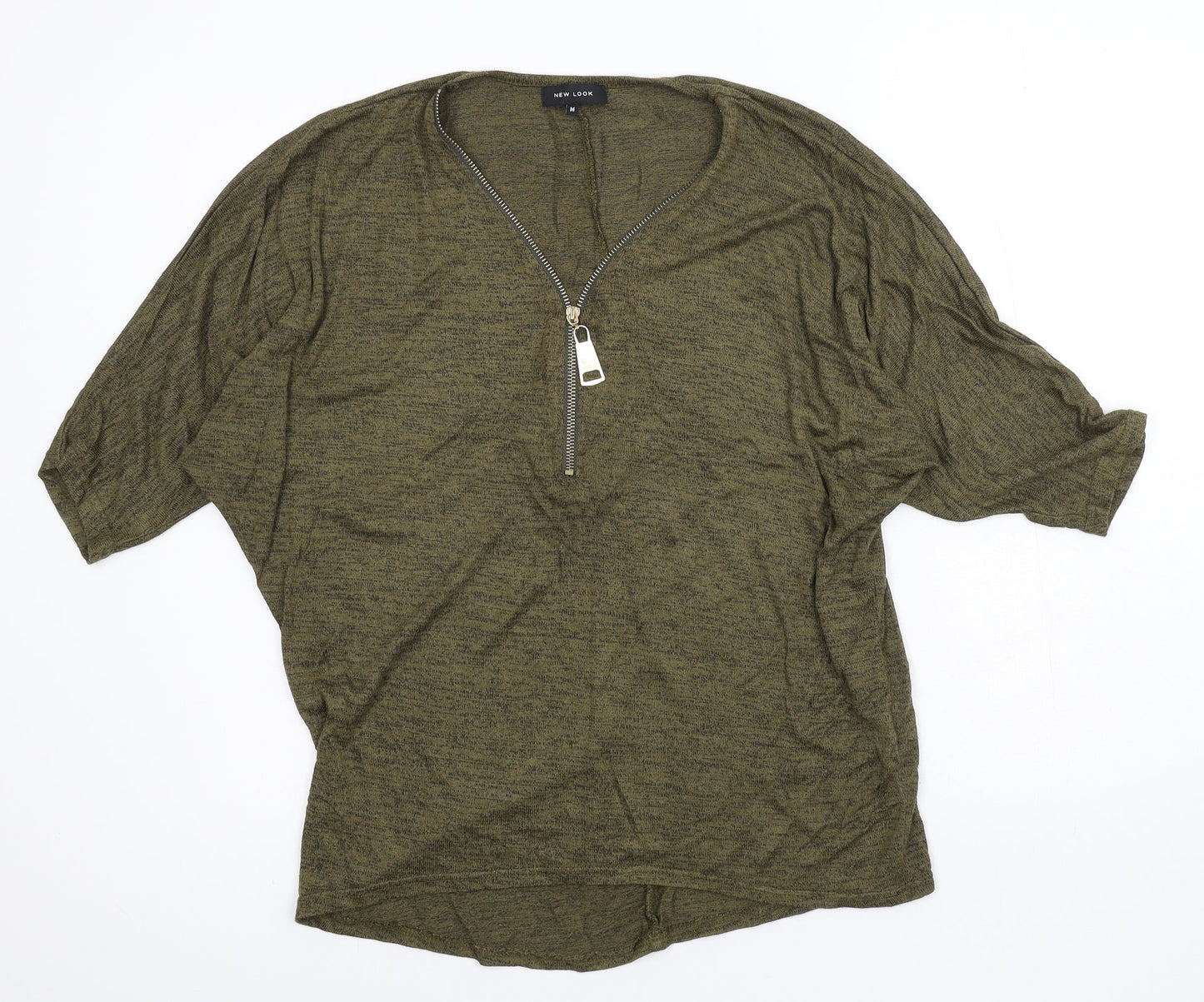 Womens UK Size M New Look Green Pullover Jumper