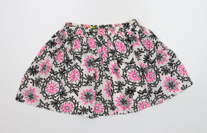 Max C Womens White Floral  Flare Skirt Size 12