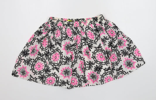Max C Womens White Floral  Flare Skirt Size 12