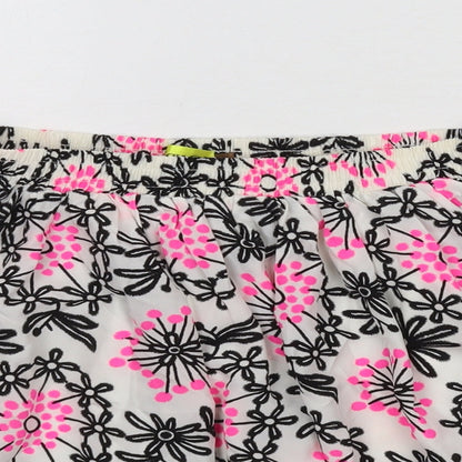 Max C Womens White Floral  Flare Skirt Size 12