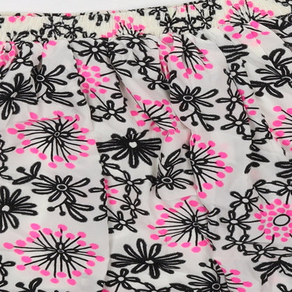 Max C Womens White Floral  Flare Skirt Size 12