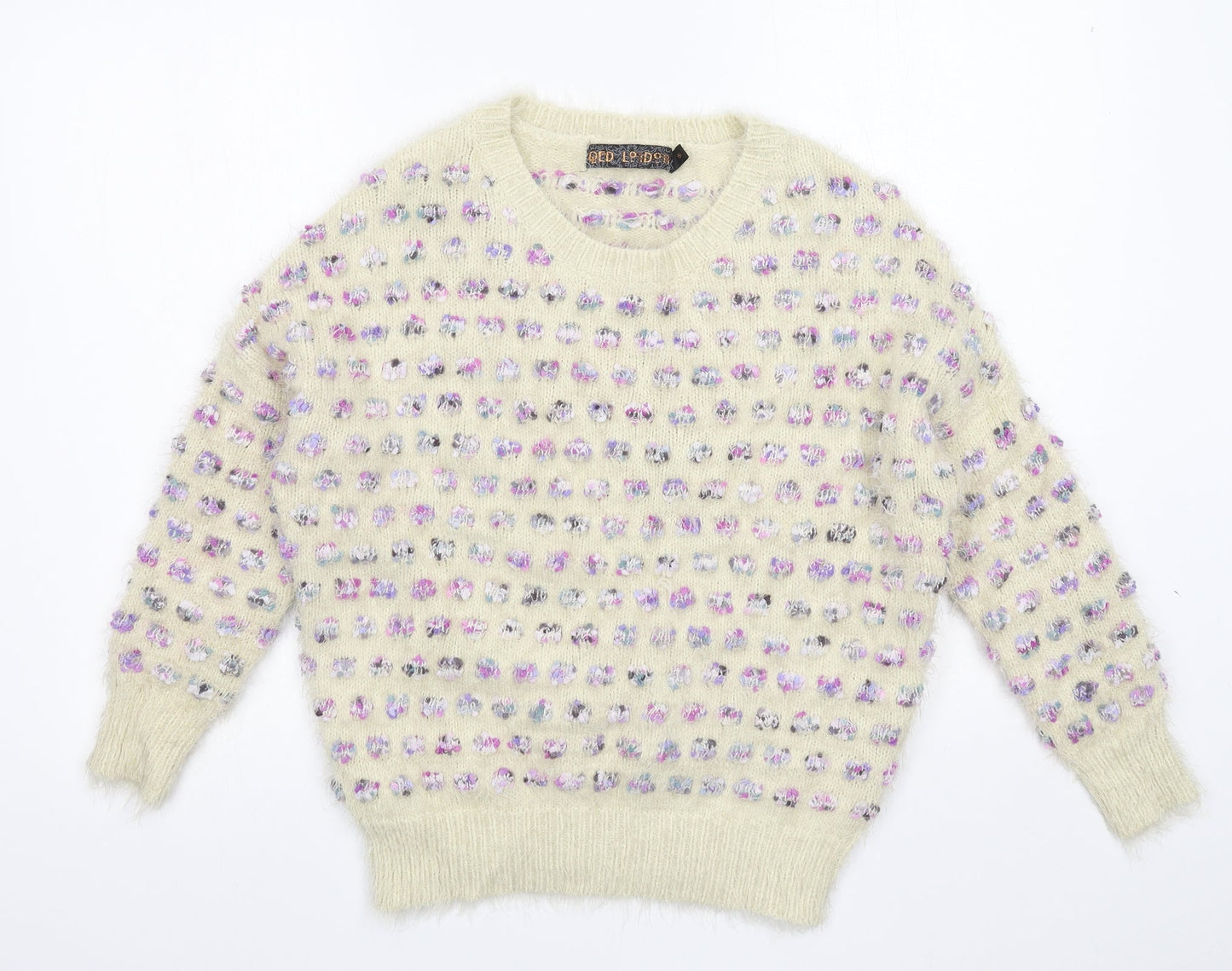 Womens UK Size S QED London White Pullover Jumper