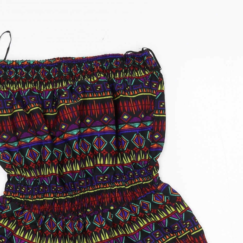 Ocean Club Womens Multicoloured Geometric  Playsuit One-Piece Size 10
