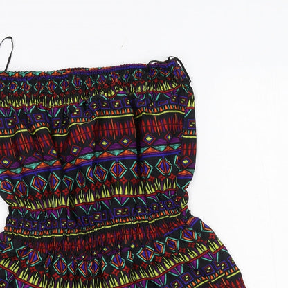 Ocean Club Womens Multicoloured Geometric  Playsuit One-Piece Size 10