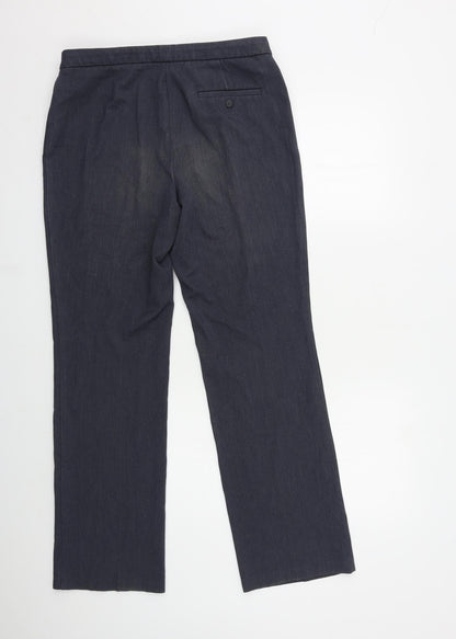 Womens UK Size 12 Marks and Spencer Regular Fit  Blue Trousers
