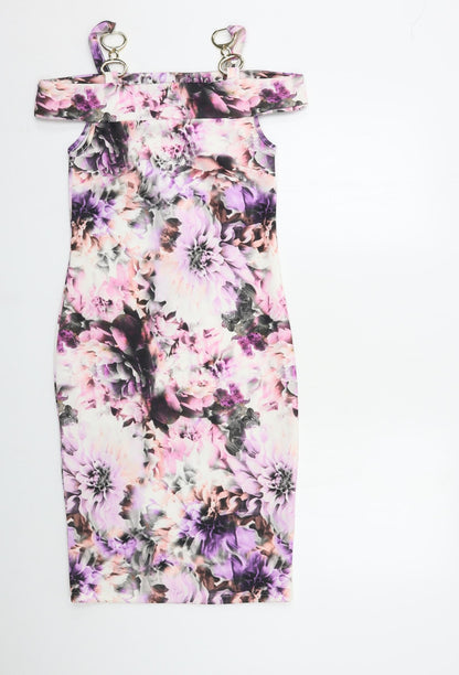 Definition Womens Pink Floral  Bodycon  Size 8