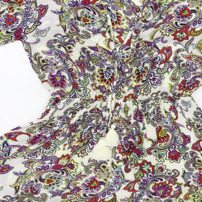 Preworn Womens White Paisley  Shift  Size XS
