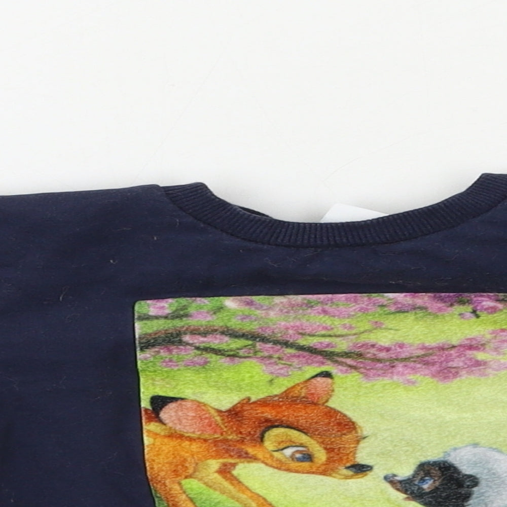 Disney Girls Blue   Pullover Sweatshirt Size 4-5 Years  - bambi