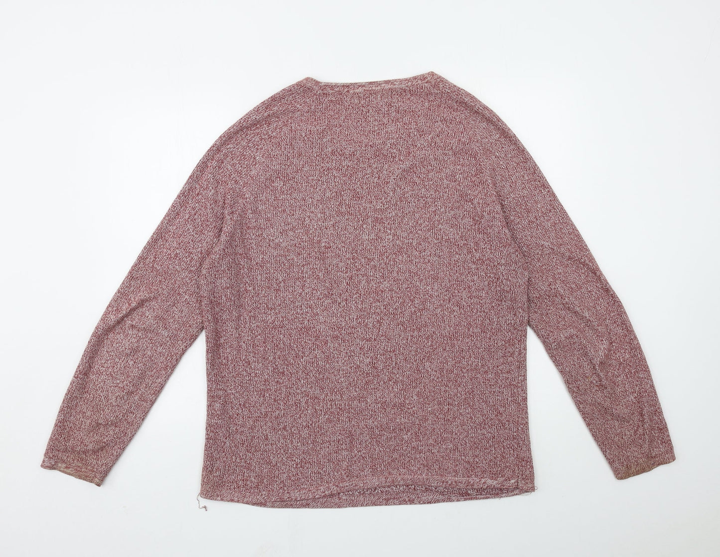 Red Herring Mens Red  Knit Pullover Jumper Size M