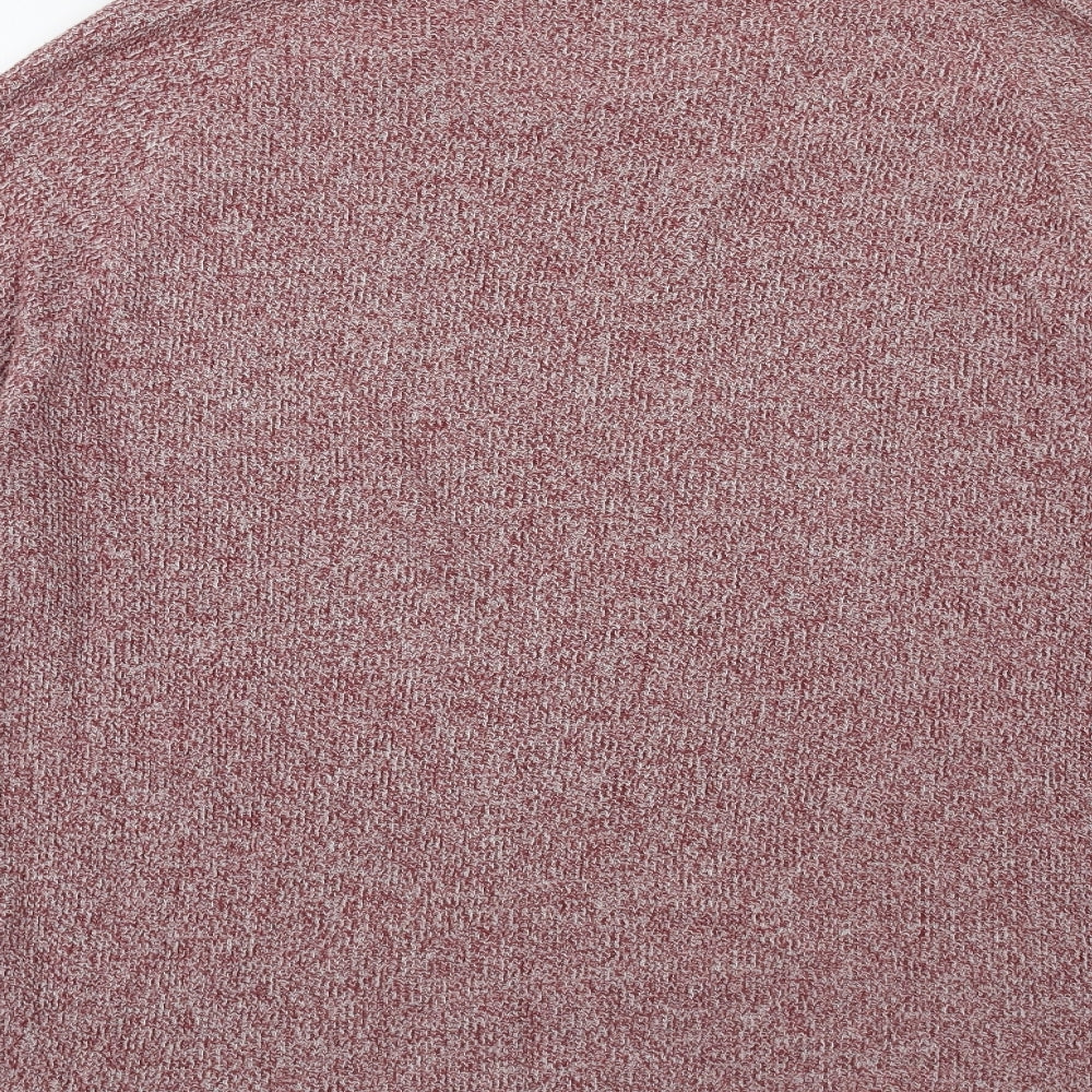 Red Herring Mens Red  Knit Pullover Jumper Size M