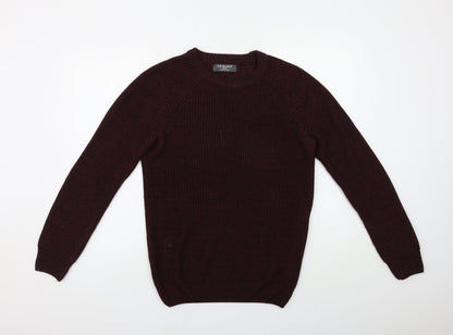 Primark Mens Red  Knit Pullover Jumper Size S