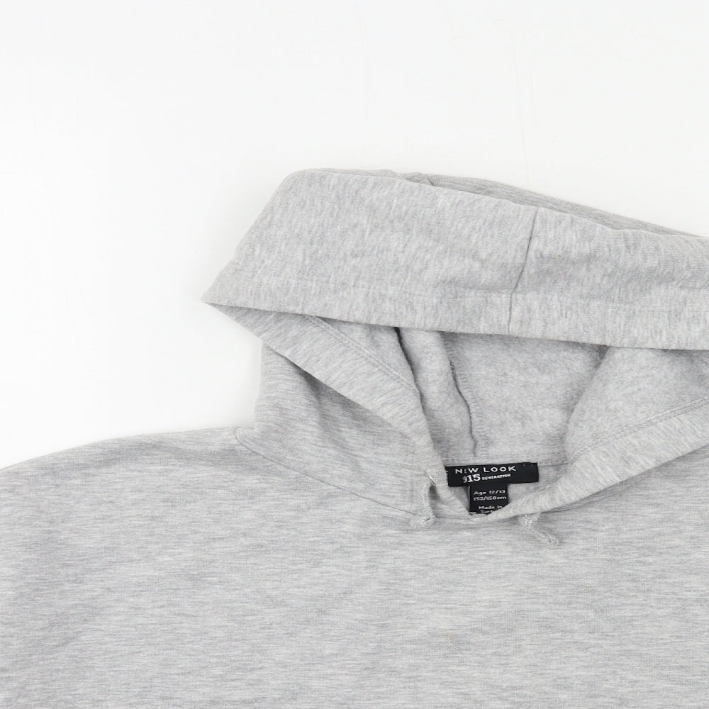 New Look Girls Grey   Pullover Hoodie Size 12-13 Years