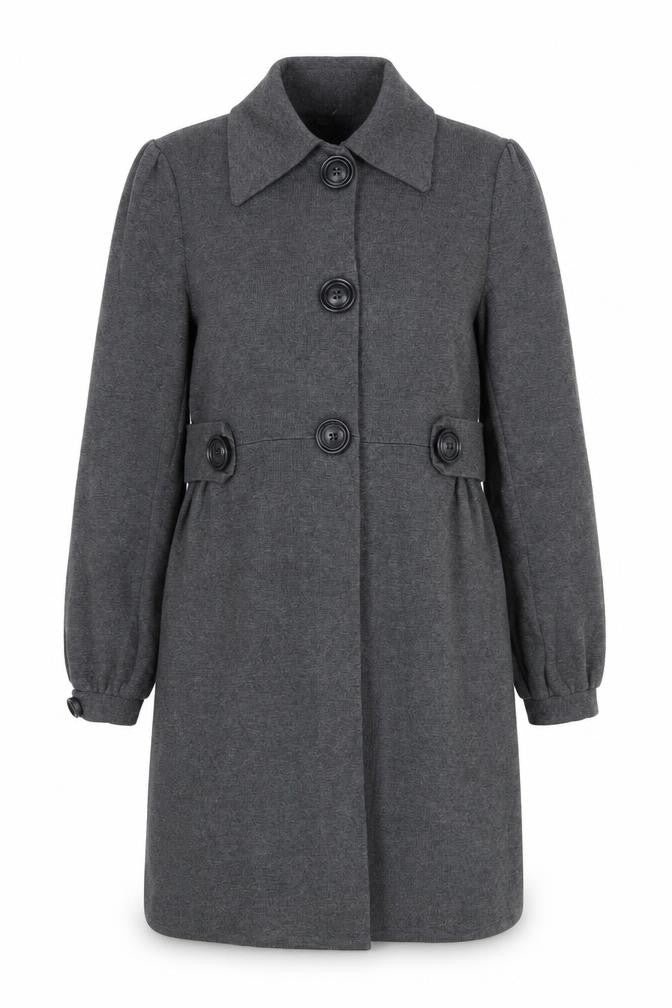 M&S Womens Grey   Overcoat Coat Size 10