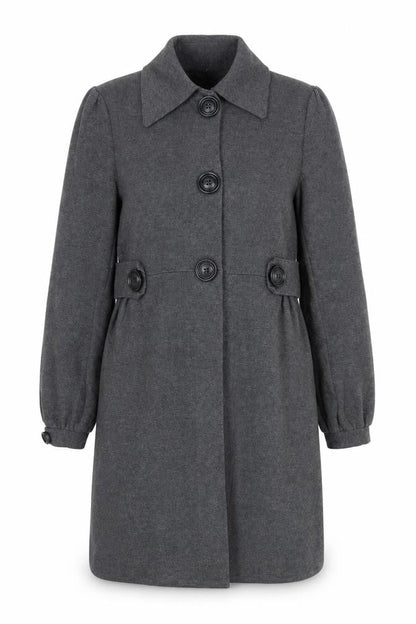 M&S Womens Grey   Overcoat Coat Size 10