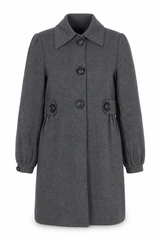 M&S Womens Grey   Overcoat Coat Size 10