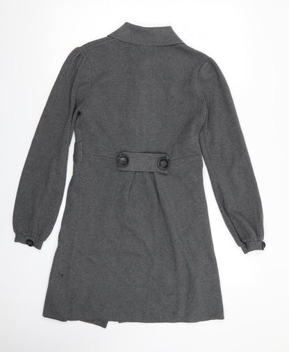 M&S Womens Grey   Overcoat Coat Size 10