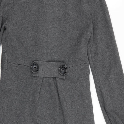 M&S Womens Grey   Overcoat Coat Size 10