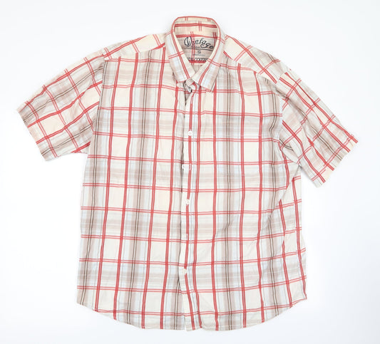Vintage Mens Multicoloured Check   Button-Up Size XL