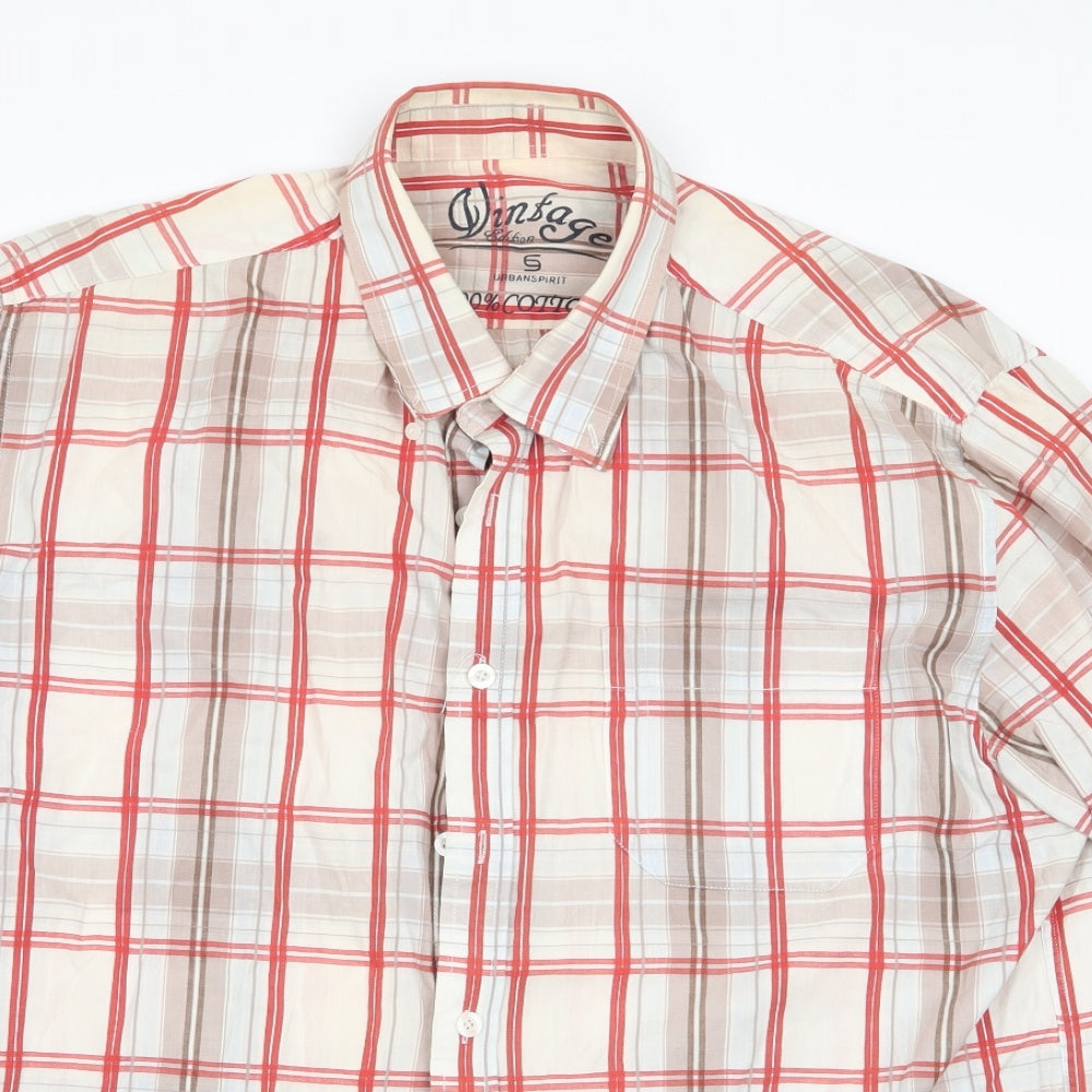 Vintage Mens Multicoloured Check   Button-Up Size XL