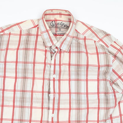 Vintage Mens Multicoloured Check   Button-Up Size XL
